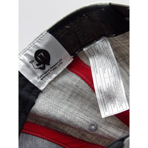 The Losers Club 1989 IT Movie Pennywise Gray & Black Cap Snapback OSFM Hat NEW - Picture 11 of 11